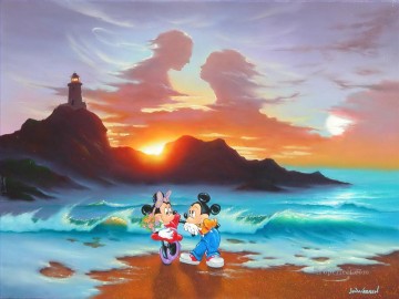 Para niños Painting - Dibujos animados para niños del día romántico de Mickey y Minnie de Disney